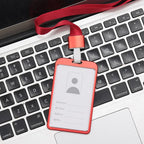 Fashion Card Cover Women Men Aluminum Alloy Work Name Card Holders Business Work Card ID Badge Lanyard Holder Metal Bags Case