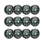 12pcs 20mm Mini Pocket Oil Filled Compass Survival Compasses For Hiking Camping Outdoor Activities Accessory