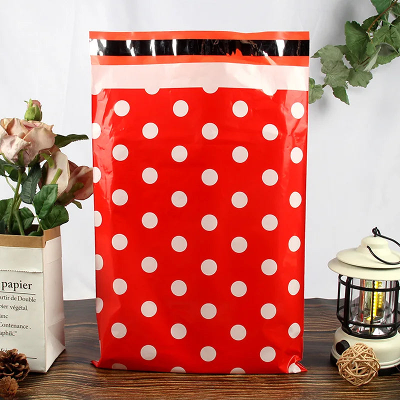 100PCS 9.8x13in Poly Mailer Adhesive Envelope Bag DIY Women Girl's Gifts Wedding Anniversary Plastic Mailing Packaging Pouches