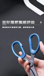 Deli Black Blade Scissors All Purpose Sharp Stainless Steel Non Stick Comfort Grip for Scissors for Office Home School Craft