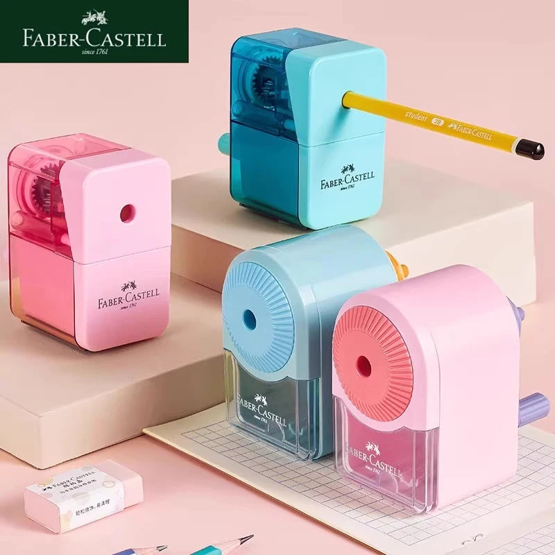 Faber-Castell Automatically Enters Lead Pencil Sharpener Desktop Rotary Anti Sticking Lead Second gear Hand-cranked Sharpener