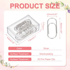 20/50/100Pcs Paper Clip 2inch Non-Skid Metal Paper Clamp Clips Large for Office Supplies Craft Scrapbook Document Note Sorting