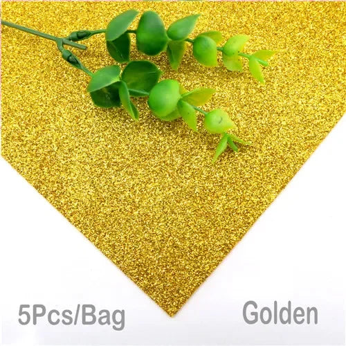 5Sheets 20*30cm Glitter Foam Paper Sparkles Paper for Children's Craft Activities DIY Cutters Handcraft Foam Paper Without Glue