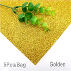 5Sheets 20*30cm Glitter Foam Paper Sparkles Paper for Children's Craft Activities DIY Cutters Handcraft Foam Paper Without Glue