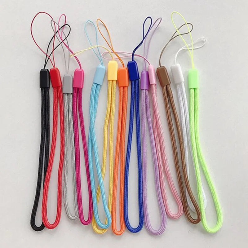 5/10PCS Nylon Hand rope Cell Phone Hanging Strap Mobile Phone Datachable short Straps Flexible Sling Necklace Rope