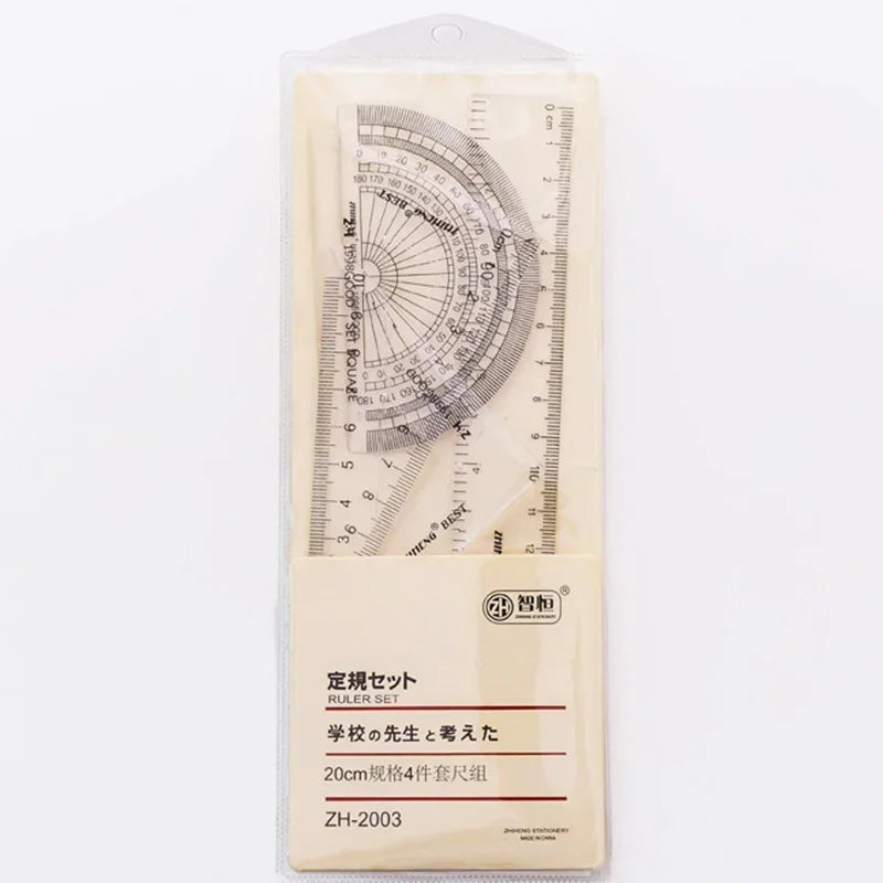 1 Pcs Transparent Simple Style Plastic Ruler Escolar Student Office Learn Stationery Drawing School Supplies