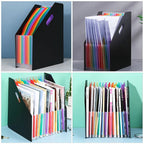 Expandable Accordion File Folder Large Capacity Standing Document Organizer Plastic Receipt Bills Folder Desktop File Organizer