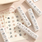 Cute Cat Emoji Stamp Daily Life Work Good Mood Series Cartoon Mini Pattern Stamps for Journaling Planner Diy Scrapbooking Decor