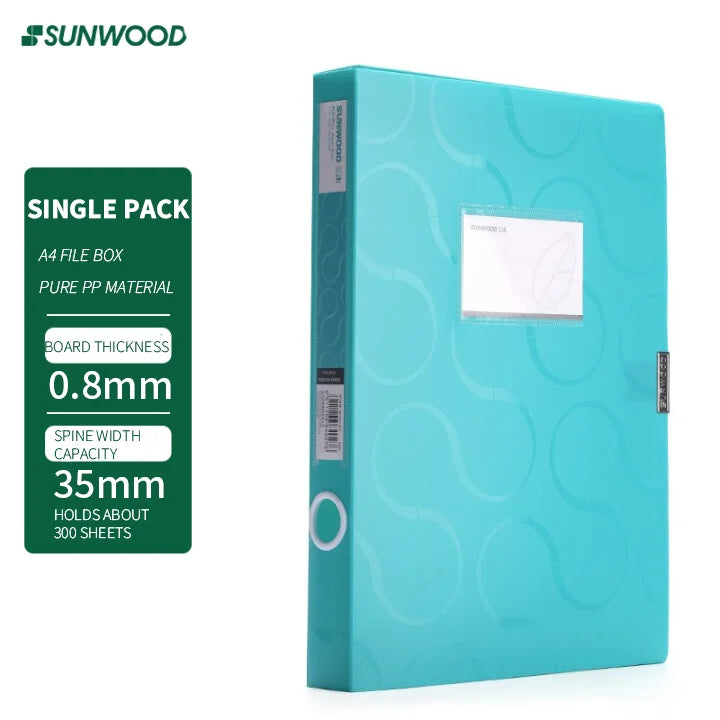 SUNWOOD Plato Series A4 File Organizer Boxes,  Colorful Document Storage Folders, Mixed Colors, FBE4006,FBE4007