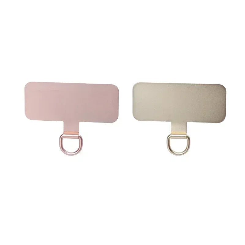 3/2/1Pcs Stainless Steel Hanging Clip Anti-Lost Metal Phone Lanyard Tether Tab Card Ultra Thin Cell Phone Sling Piece Patch