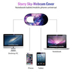 1/3/6PCS WebCam Cover Starry Sky Laptop Lens Stickers Mobile Phone Camera Antispy Slider Universal WebCam Cover Privacy Shutter