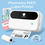Phomemo M421 Label Printer 4x6 Shipping Thermal Label Maker Compatible with Phone & PC Portable Bluetooth Printers for Package