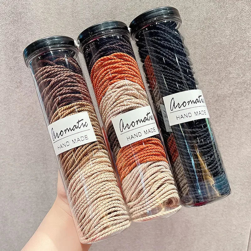 100/200pcs/lot women Hair bands Solid Color Elastic Rubber Band Hair band Headband Scrunchie Hair Accessories for girl women
