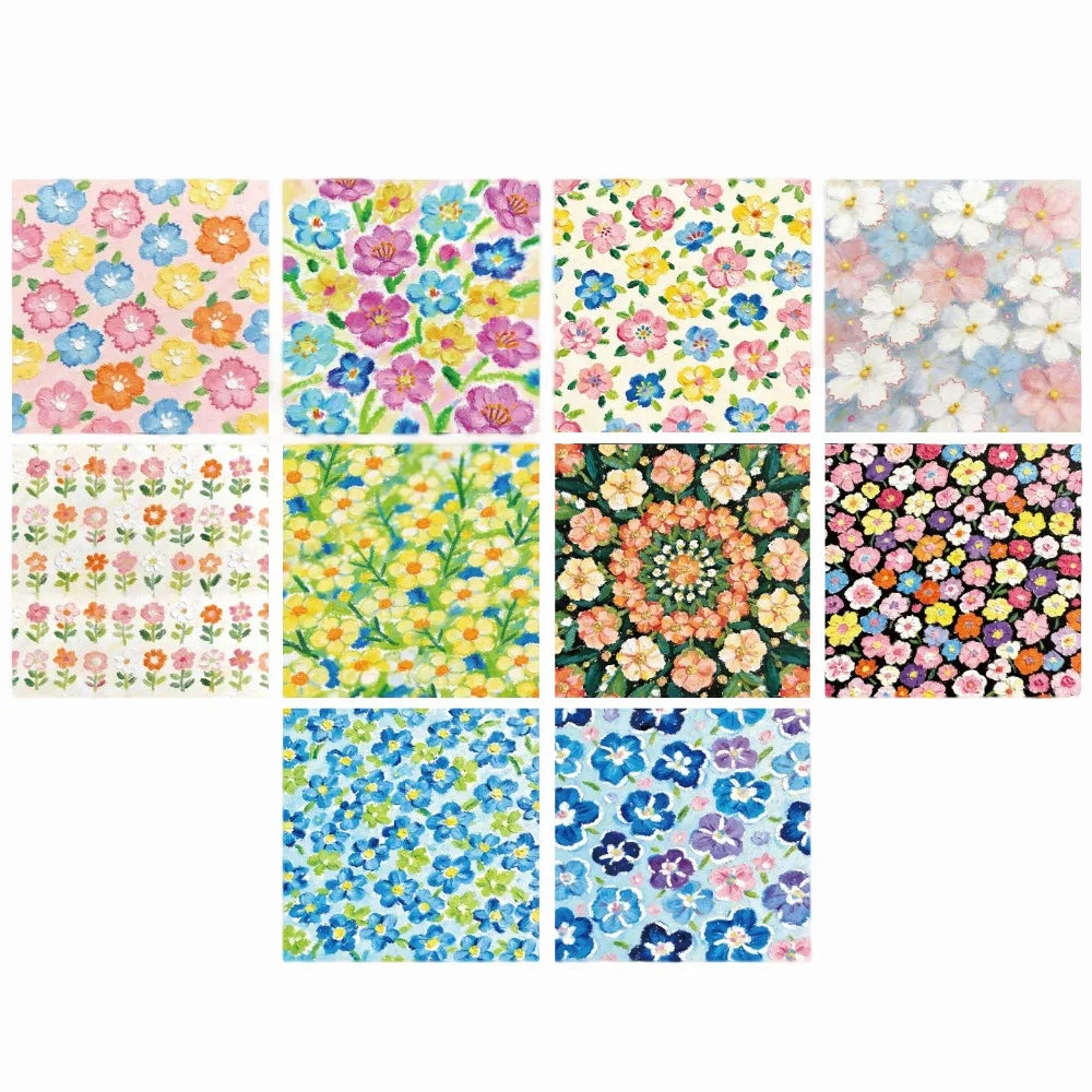 Oil Painting Series Origami Paper Double-Sided Printed Decorative Folding Paper Colorful Paper Star Strips Handmade Projects