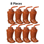 Plastic Cowboy Boot Cups with Straws and Lids Reusable Cowboy Cup for Western Themed Party Supplies Rodeo Birthday Decorations