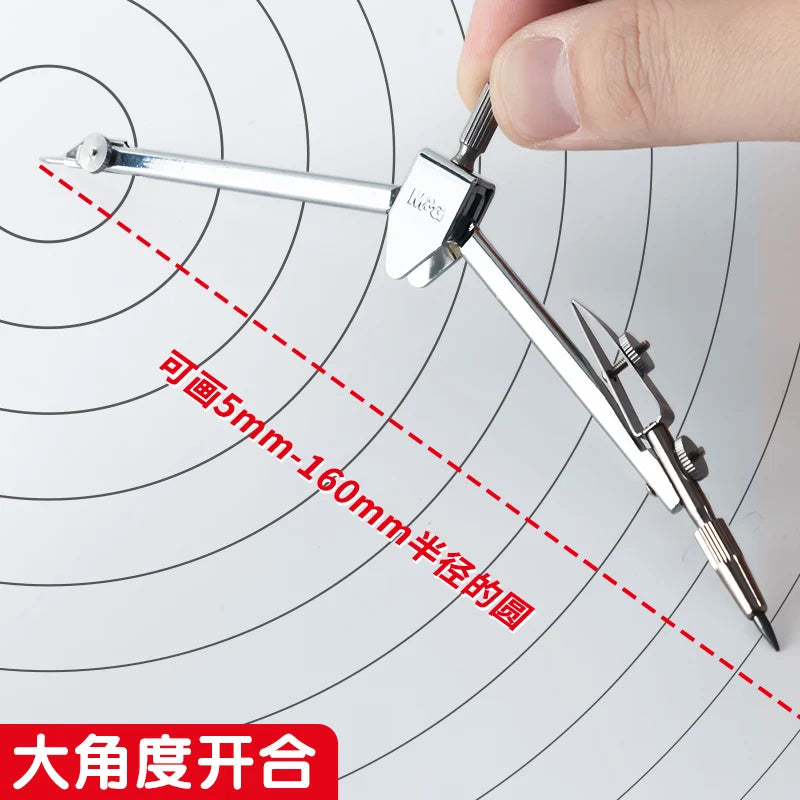 M&G Compass Drawing Tool Metal Geometric Protractor Engineering Protractor Drawing Tool, Suitable for Students and Carpenters