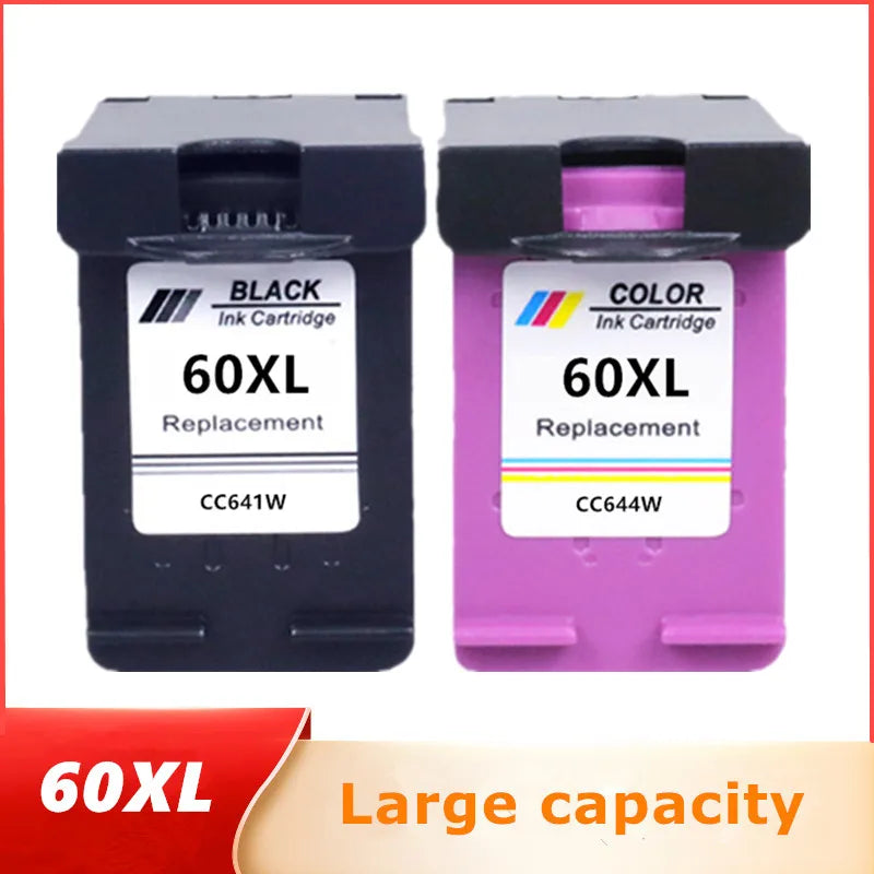Compatible for HP 60 XL Ink Cartridge for HP60 60xl Deskjet F2480 F2420 F4480 F4580 F4280 D2660 D2530 D2560 PhotoSmart C4680