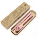 Fork Spoon Chopsticks Bowls Cup Dish Dinnerware Set High Grade Wheat Straw Tableware Children's Unbreakable Dishes Camping Set