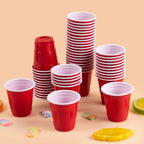 50pcs Mini Plastic Disposable Cups Drinking Cups Wine Cup for Celebration Bachelorette Party Events Wedding Birthday Supplies