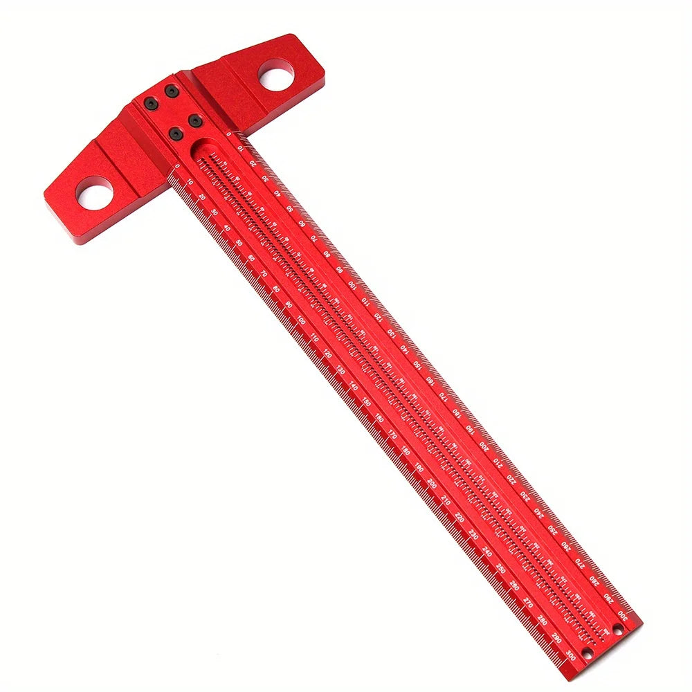 60/300/400/500mm Efficient and Precise Woodworking Multi Specification Aluminum Alloy T-shaped Ruler Marking Gauge