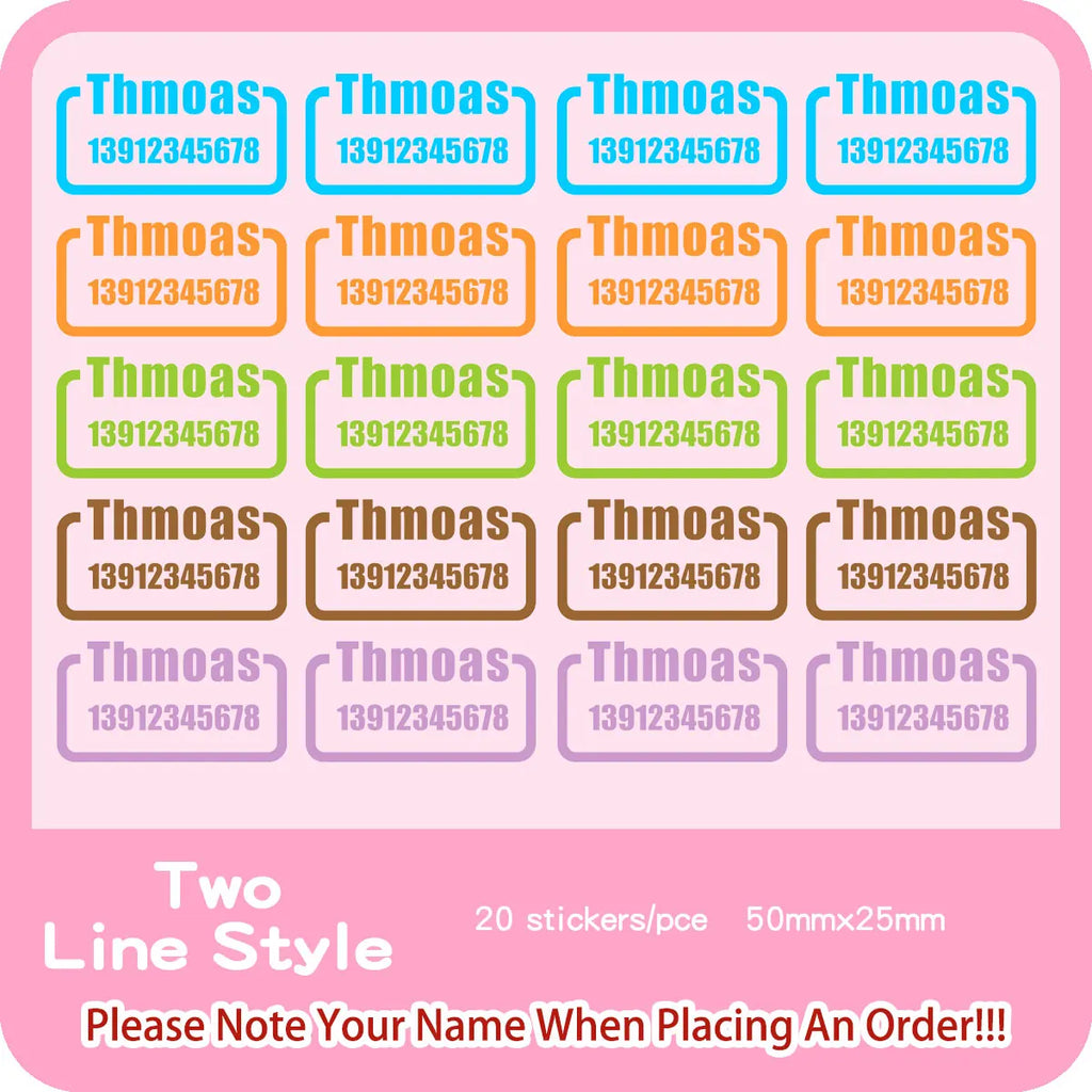 Custom Heat Transfers Name Sticker Personalized Washable Clothes Ironing Stickers Iron-on Labels Fabric Clothing Babysuit Tags