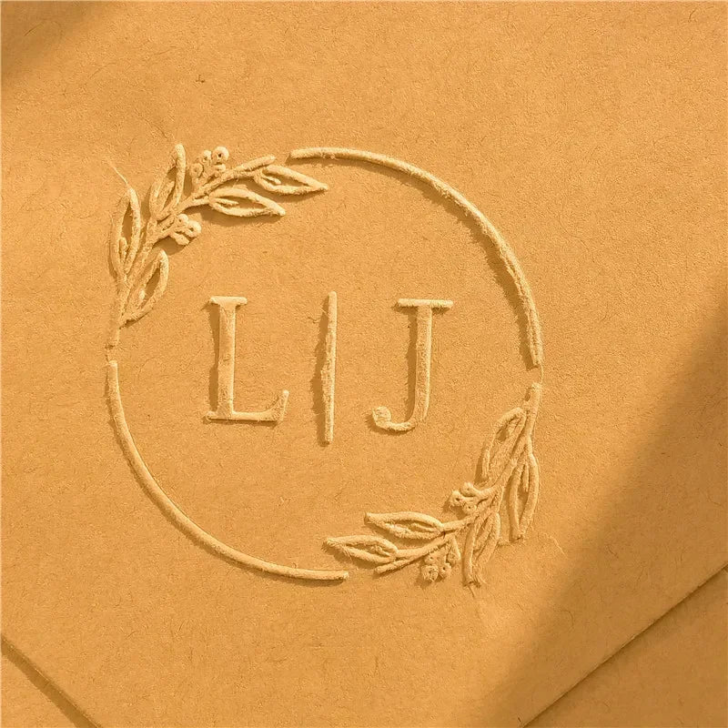 Customize Embossing Stamp Wedding Monogram Embosser Stamp,Personalized 2 initials Embosser Stamp,Wedding gift,hand held embosser