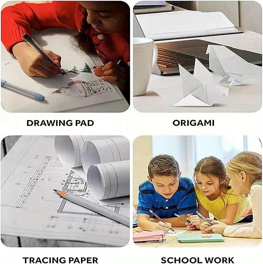 White Drawing Paper Roll 10m Art Paper Roll 44CM X 10M Painting Sketching Paper for Easel Paper, Bulletin Board Paper Gift  Wrap