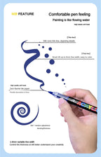 GUANGNA 16 Colors Direct-liquid Acrylic Paint Pens Brush Marker Pen for Rock Painting Stone Ceramic DIY Art Supplies Stationery