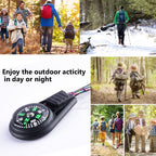 10Pcs Colorful Survival Keychain Zipper Pull Mini Compass for Outdoor Backpack Camping Hiking Pocket Navigator Adventure Tool