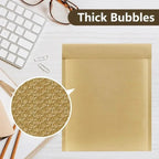 50/40/30/20/10X Kraft Bubble Mailers Envelopes Bags Yellow Seal Adhesive Shipping Bag Waterproof Mailing Business Gift Packaging