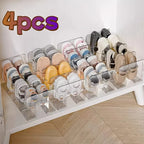 2/4 Pack Space-Saving Vertical Shoe Rack Organizer - Multi-Layer, Easy-to-Assemble, Compact Storage for Home Entryway Cabinet