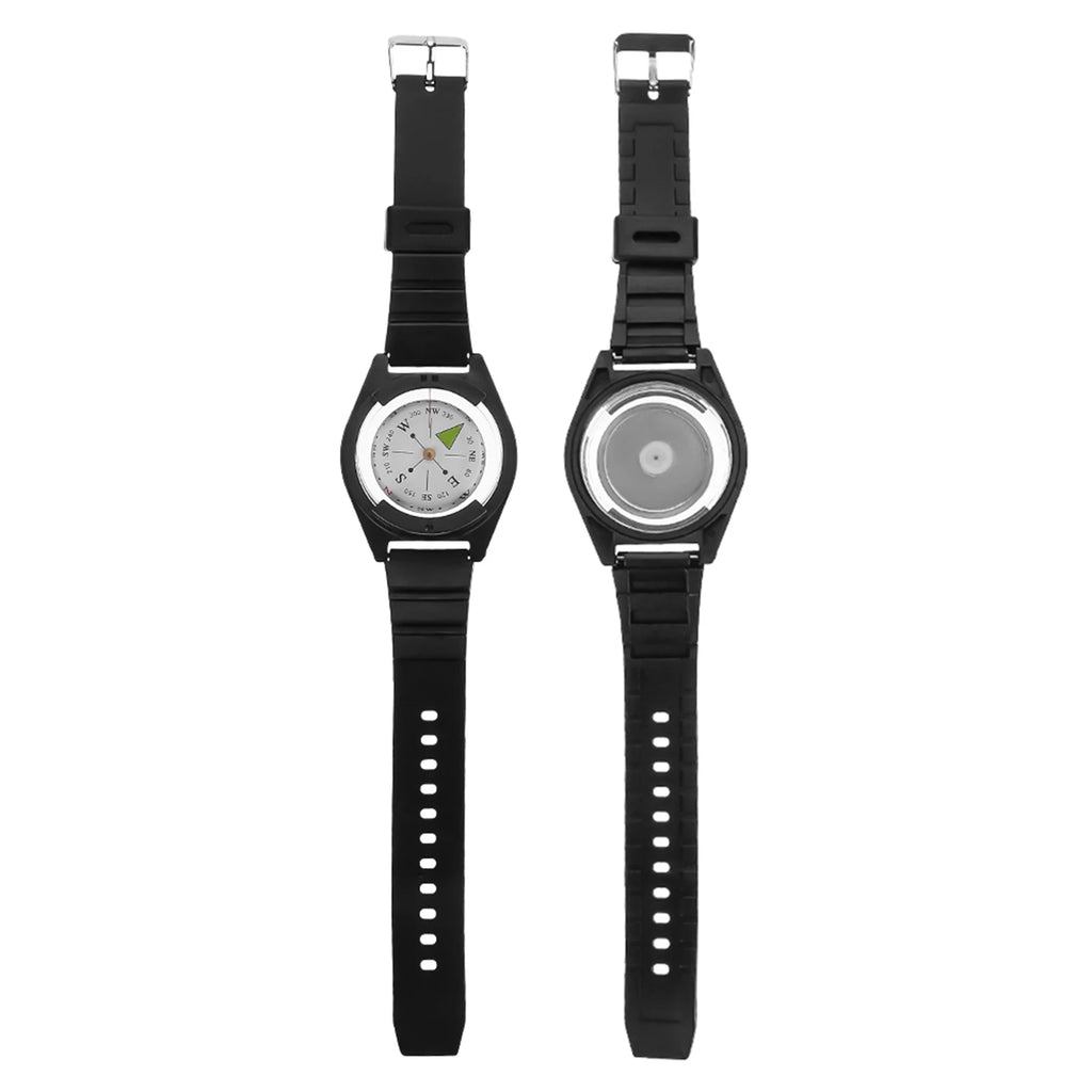Wristwatch Compass, Wristwatch-Style Compass, Outdoor Mini Lightweight Wristwatch ABS Rubber Strap Tool Accessory Wristband