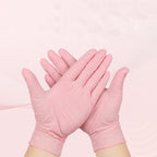20/50/100PCS Pink Nitrile Gloves Disposable Latex Gloves Powder Free for Household Cleaning Beauty Salon Working Kitchen Glove