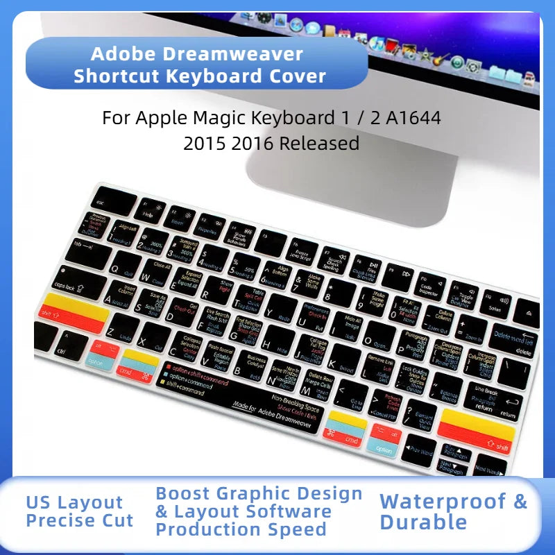 Ableton Live Avid Pro Tools Final Cut Pro X PS Hotkey Functional Keyboard Cover US Layout for Magic Keyboard A1644 MLA22B/A