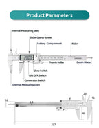 Metal Digital Display Calipers Verniers Calipers Quality Caliper Woodworking Measuring Instruments Tools Depth Calipers