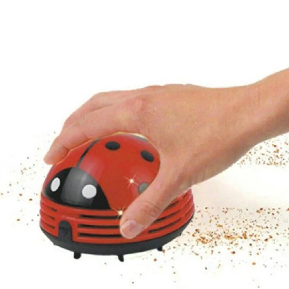 Mini Cute Ladybug Desktop Vacuum Cleaner Dust Collector Cleaning Brush Keyboard Cleaner for Home Office Table Dropshipping Hot