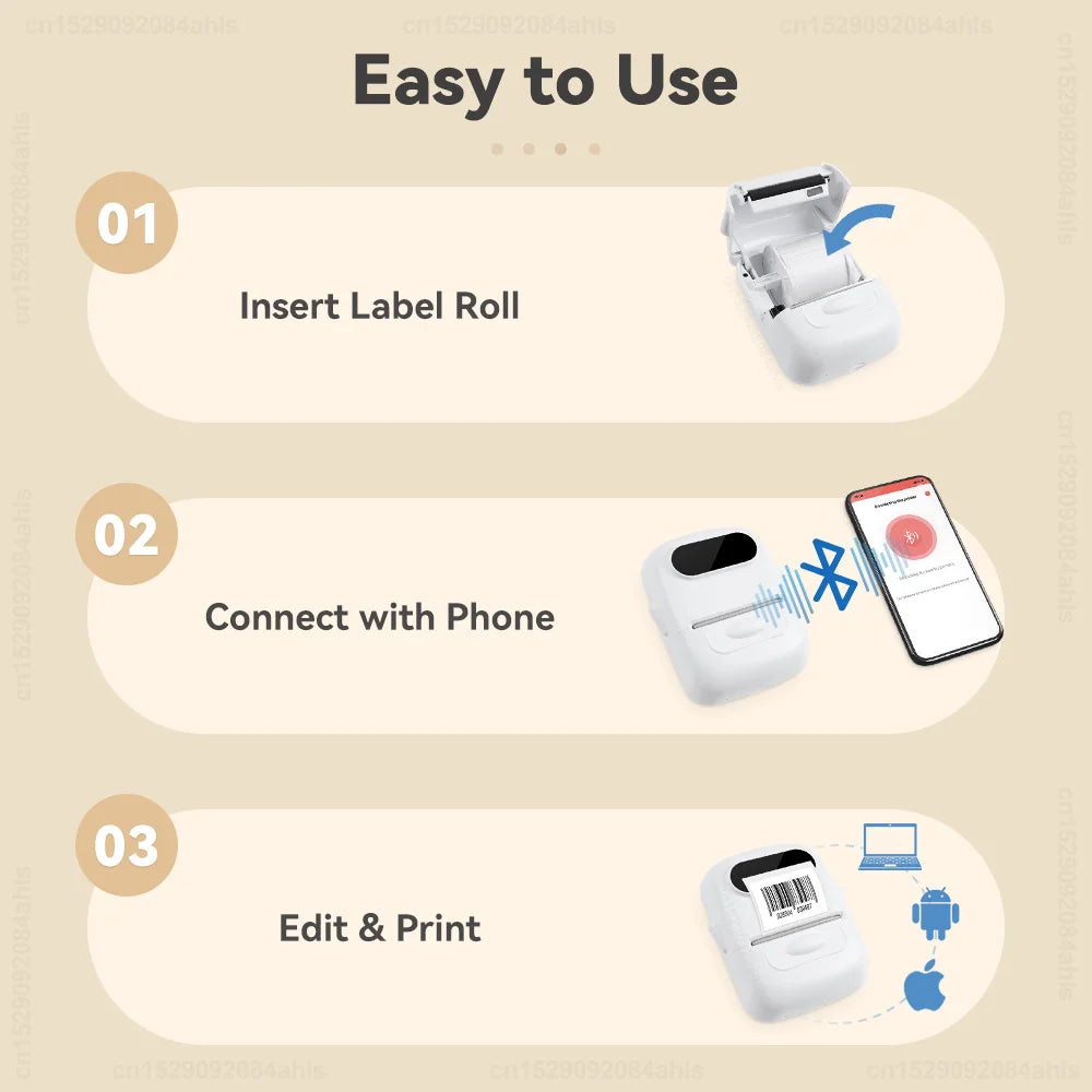 Portable Label Printer Marklife P50 Mini Printer Thermal Label Maker Self Adhesive Sticker Machine Similar as M110 M220 Printer