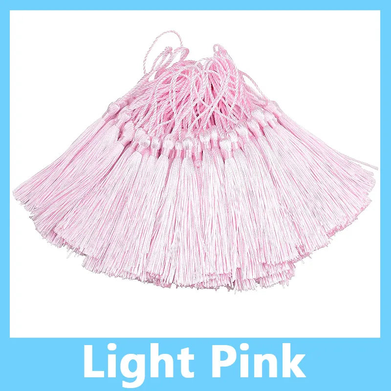 100pcs/Pack 13cm Tassel Silk Fringe Silky Floss Bookmark Tassels Mini Tassels for DIY Craft Jewelry Making Souvenir Bookmarks