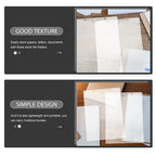 24Pcs Clear PP Plastic File Folder Sleeve Hanging Document Organizer for Office Study Paper Storage Portable File Container