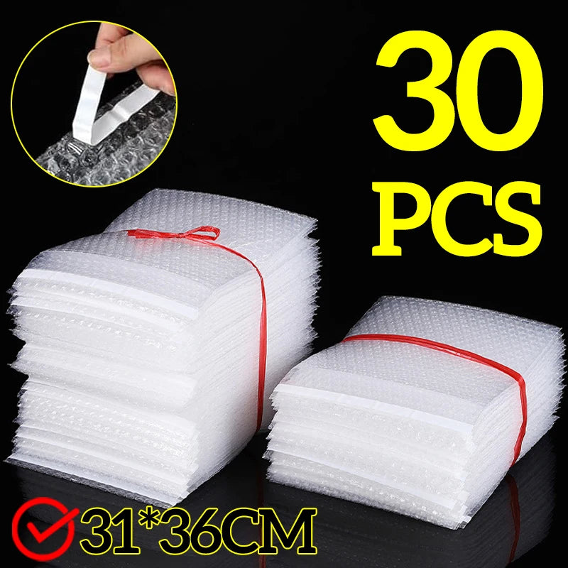10-40PCS Transparent Double Sided Bubble Mailer Self Seal Gift Packaging Bag Self-adhesive Express Bubble Envelope Plastic Bags