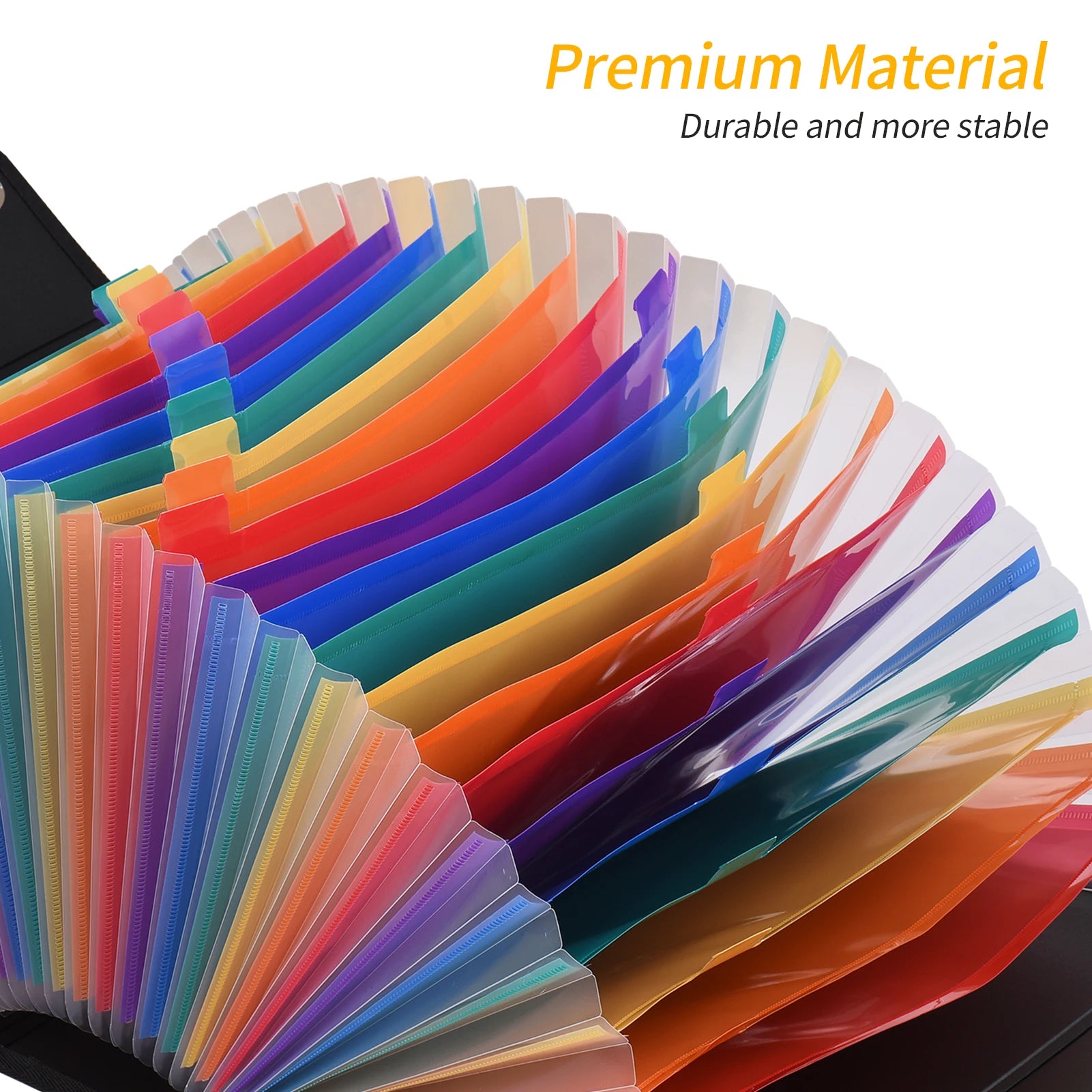 Accordian File Folder Organizer 24 Pockets Expanding File Case with Cover A4 Letter Size Document Organizer for Office School