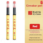1-5pcs Writing Blessing Pen Specialist Cinnabar Brush Study Utensils Calligraphy Practice Special Learning Tools Xuan Paper Pen