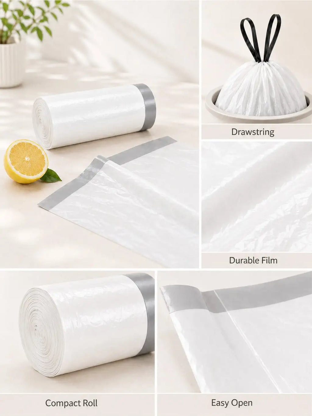 400PCS 4 Gallon Small Drawstring Trash Bags, Disposable Garbage Bags, 17.7 X 17.7 In Trash Can Liners, Back To School Dorm Waste Bags For Bathroom, Kitchen, Bedroom, Office, Apartment, Travel, Small Bins And Daily Home Cleanu