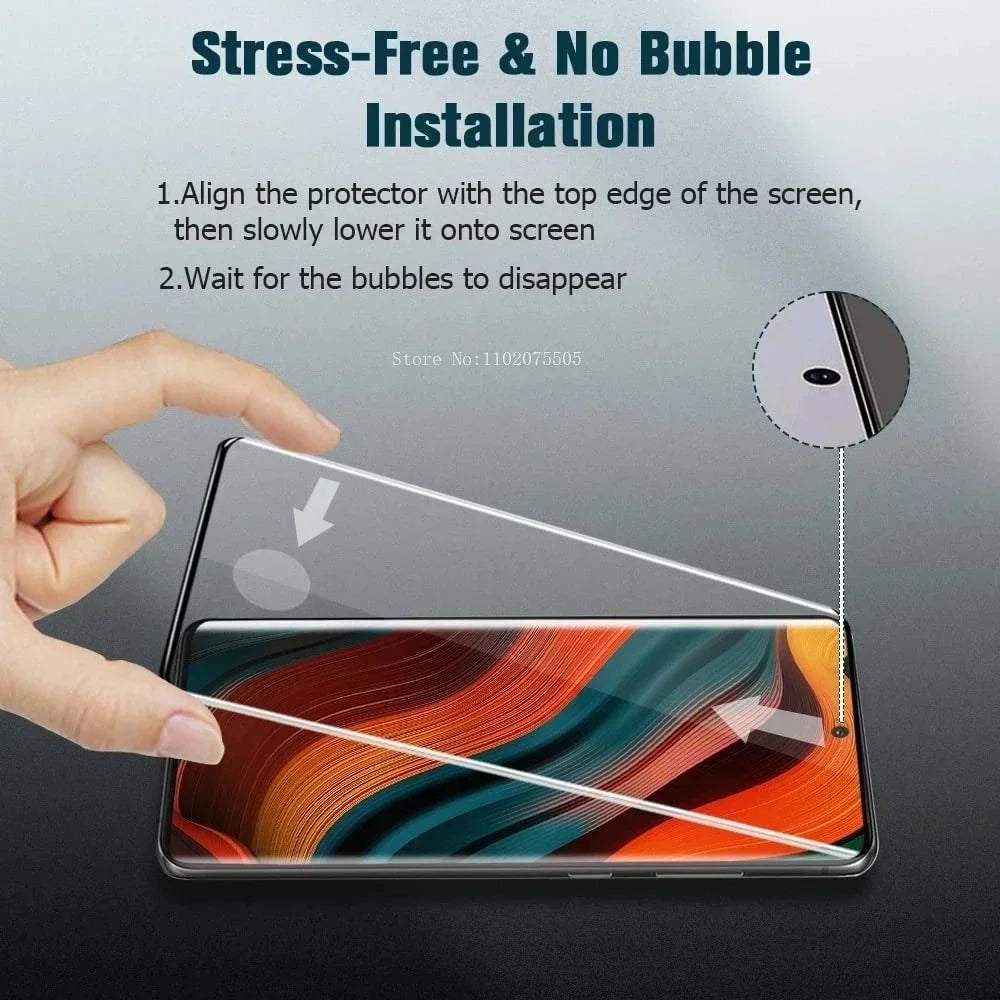 4Pcs Curved Tempered Glass For Samsung Galaxy S25 S24 S23 S22 S21 Ultra Plus S21 S20 S10 Note 20 10 S8 S9 Screen Protector Glass
