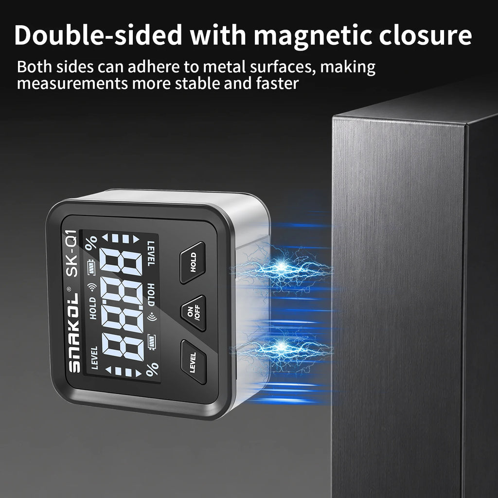 snakol Angle Protractor 360 Degree Mini Electronic Digital Protractor Inclinometer Angle Finder Gauge Measurement Box
