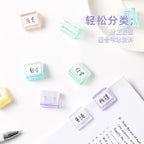10PC Acrylic Push Clip Pusher Transparent Paper File Document Classification Clips Stationery Index Holder Clamp Office Sorting
