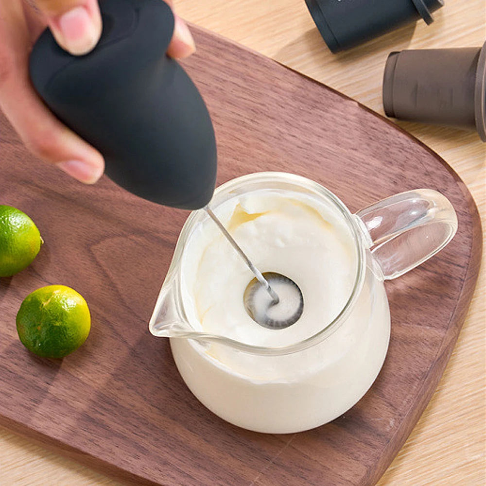 Mini Portable Milk Frother Electric Coffee Foamer Handheld Mixer Egg Beater Cappuccino Stirrer Blenders Home Kitchen Whisk Tool