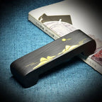 She Yan Water Wave Chinese Ink Stick Bed Natural Stone Stamp Holder Rest for Chinese Calligraphy Decoration Supply