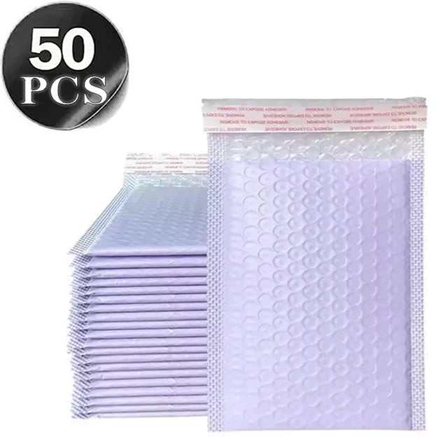 50Pcs Black Bubble Packaging Envelope Mailing Envelopes Mailer Poly Envelope for Shipping Self Seal Bubble Bags Padding