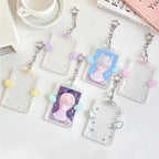Kpop Card Holder Keychain Sleeve Clear Acrylic Badge ID Holder Idols K-pop Album Binder Photo Frame